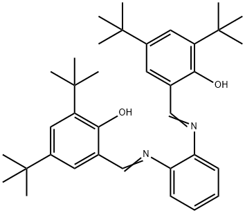 N,N′-邻亚苯基双(3,5-二叔丁基水杨醛亚胺) 结构式