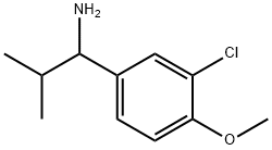 1-(3-chloro-4-methoxyphenyl)-2-methylpropan-1-amine 结构式