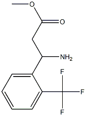 3-氨基-3-(2-(三氟甲基)苯基)丙酸甲酯 结构式