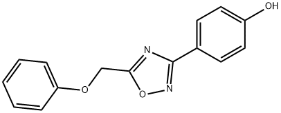 4-[5-(phenoxymethyl)-1,2,4-oxadiazol-3-yl]phenol 结构式