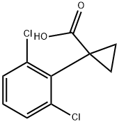 1-(2,6-dichlorophenyl)cyclopropane-1-carboxylic acid 结构式