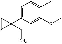 1-(3-甲氧基-4-甲基苯基)环丙烷甲胺 结构式