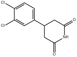 4-(3,4-二氯苯基)哌啶-2,6-二酮 结构式
