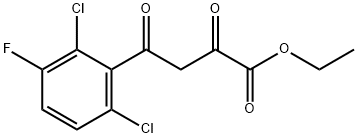 乙基 4-(2,6-二氯-3-氟苯基)-2,4-二氧亚基丁酯 结构式