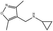 N-[(二甲基-1,2-噁唑-4-基)甲基]环丙胺 结构式