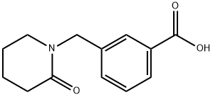 3-[(2-oxopiperidin-1-yl)methyl]benzoic acid 结构式