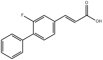 (E)-3-(2-Fluorobiphenyl-4-yl)acrylic acid 结构式