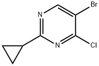 4-Chloro-5-bromo-2-(cyclopropyl)pyrimidine 结构式