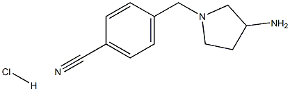 4-((3-aminopyrrolidin-1-yl)methyl)benzonitrile hydrochloride 结构式