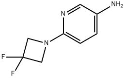 6-(3,3-DIFLUOROAZETIDIN-1-YL)PYRIDIN-3-AMINE 结构式