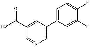 5-(3,4-二氟苯基)烟酸 结构式