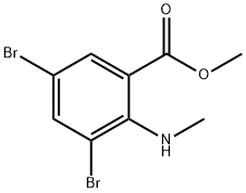 3,5-Dibromo-2-methylamino-benzoic acid methyl ester 结构式