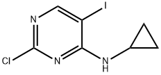 2-CHLORO-N-CYCLOPROPYL-5-IODOPYRIMIDINE-4-AMINE 结构式