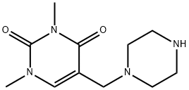 2,4(1H,3H)-Pyrimidinedione, 1,3-dimethyl-5-(1-piperazinylmethyl)- 结构式