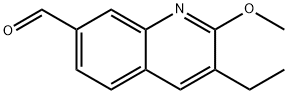 7-甲酰基-3-乙基-2-甲氧基喹啉 结构式