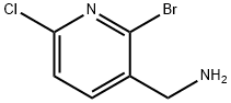 (2-溴-6-氯吡啶-3-基)甲胺 结构式