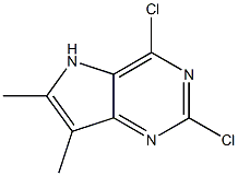 2,4-dichloro-6,7-dimethyl-5H-pyrrolo[3,2-d]pyrimidine 结构式