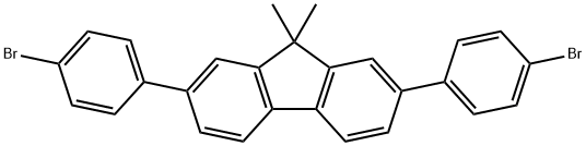 2,7-双(4-溴苯基)-9,9-二甲基-9H-芴 结构式