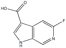 5-fluoro-1H-pyrrolo[2,3-c]pyridine-3-carboxylic acid 结构式