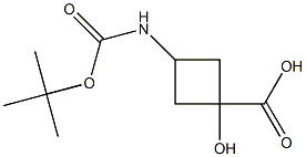 3-{[(叔丁氧羰基]氨基}-1-羟基环丁烷-1-甲酸 结构式