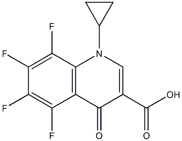 1-Cyclopropyl-5,6,7,8-tetrafluoro-4-oxo-1,4-dihydro-3-quinolinecarboxylic acid 结构式