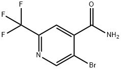 2-三氟甲基-5-溴异烟酰胺 结构式