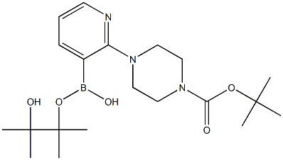 2-(4-tert-Butoxycarbonylpiperazinyl)pyridine-3-boronic acid, pinacol ester 结构式