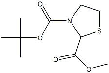 3-BOC-噻唑啉-2-羧酸甲酯 结构式