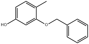 3-(苄氧基)-4-甲基苯酚 结构式