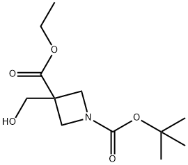 1-(叔丁基)-3-乙基3-(羟甲基)氮杂环丁烷-1,3-二羧酸 结构式