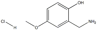 2-(氨基甲基)-4-甲氧基苯酚盐酸盐 结构式