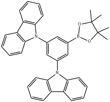 9,9'-(5-频那醇酯-1,3-亚苯基)双(9H-咔唑) 结构式