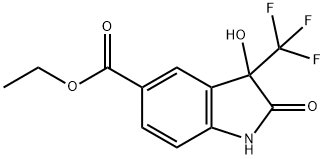 ethyl 3-hydroxy-2-oxo-3-(trifluoromethyl)indoline-5-carboxylate 结构式