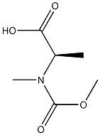 (2R)-2-[(methoxycarbonyl)(methyl)amino]propanoic acid 结构式