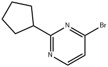 4-Bromo-2-(cyclopentyl)pyrimidine 结构式