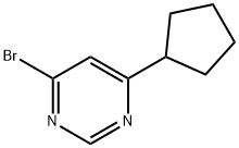 4-溴-6-环戊基嘧啶 结构式