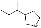 3-(1-甲基丙基)吡咯烷 结构式