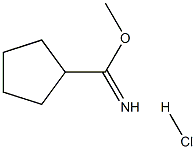 Cyclopentanecarboximidic acid, methyl ester, hydrochloride 结构式