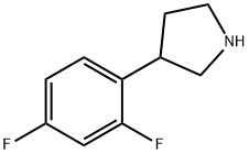3-(2,4-二氟苯基)吡咯烷 结构式
