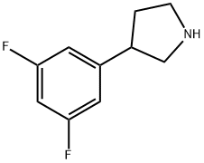 3-(3,5-difluorophenyl)pyrrolidine 结构式