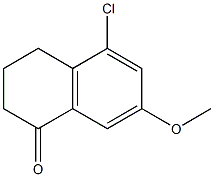 5-氯-7-甲氧基-1,2,3,4-四氢萘-1-酮 结构式