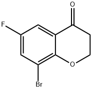8-溴-6-氟苯并二氢吡喃-4-酮 结构式