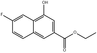 6-氟-4-羟基-2-萘酸乙酯 结构式