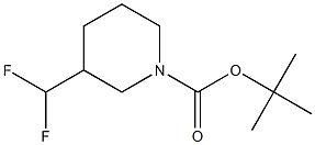 tert-butyl 3-(difluoromethyl)piperidine-1-carboxylate 结构式