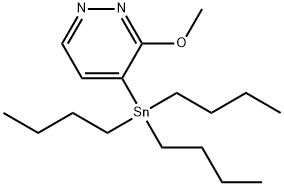 3-Methoxy-4-(tributylstannyl)pyridazine 结构式