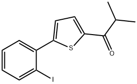 1-[5-(2-碘苯基)噻吩-2-基]-2-甲基丙烷-1-酮 结构式