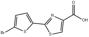 2-(5-溴噻吩-2-基)-1,3-噻唑-4-羧酸 结构式