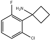 1-(2-Chloro-6-fluorophenyl)cyclobutanamine 结构式