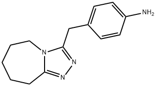 4-({5H,6H,7H,8H,9H-[1,2,4]三唑并[4,3-A]吖庚英-3-基}甲基)苯胺 结构式