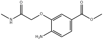 4-氨基-3-[(甲基氨基甲酰基)甲氧基]苯甲酸甲酯 结构式
